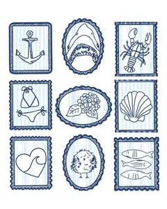 Icon Stamp Coastal Stickers