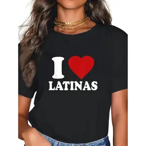 100% Cotton I Heart Latinas I Love Latinas Funny Love Latinas T-Shirt