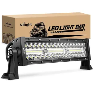 Nilight LED Light Bar 13.5Inch Triple Row Spot Flood Combo 96LEDs Lights Driving Light for Off-Road Truck SUV ATV UTV Automotive  dealsforyoudays
