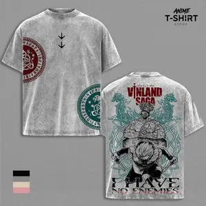 Vinland Saga T-Shirt, I Have No Enemies Graphic Tee, Vintage Washed Cotton Shirt, Unisex Thorfinn Design, Limited Edition Norse Mythology Print