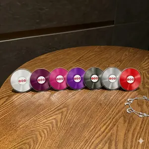 Vintage Vinyl Record Phone Grip Set Music Lover Aesthetic Phone Stand Holder Colorful Disc Design Trendy Phone Accessories Gift For Teens And Friends