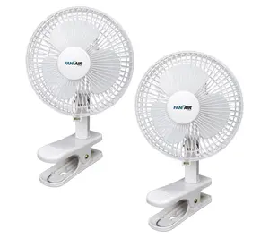 FanFair 6" 2-Speed Clip-on Fan - 2pk