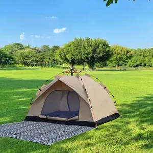 Foldable Instant Pop Up Outdoor Camping Tent Golden Sun & Rain Protection Shelter Lightweight Portable Travel Tent Suitable For Beach Fishing Hiking Family Outdoor Rest Activities