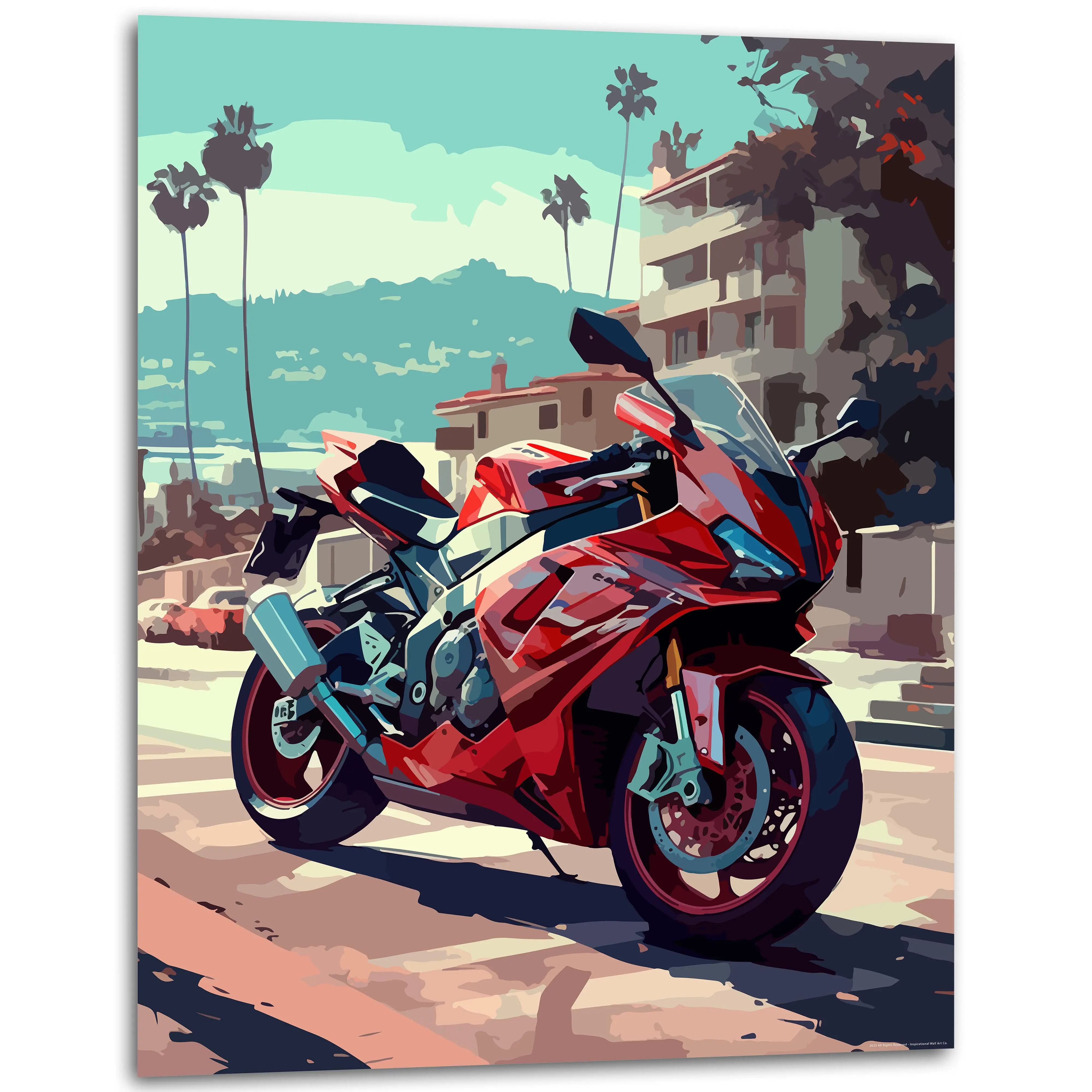 Velocity | CBR600RR Motorcycle Gifts for Men - Sportbike Decor - Poster for Garage - Motorcycle Prints - Motorcycle Art | 11x14 Inches Unframed Artistic Wall