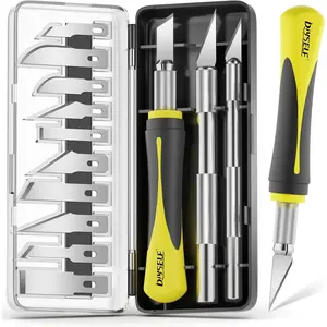 16-Piece Exacto Knife Set, Craft Knife & Hobby Knife Kit, Precision Knife with Magnetic Storage Case, Exacto Knife for Crafting, Paper, Foam, Vinyl, Models, 3D Printing, Junk Journal Supplies