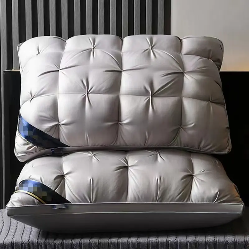 [Hotel Luxury] Extra-Large Luxurious Hotel-Quality Bed Pillow - Hypoallergenic Polyester Cover, Soft Down-Alternative Filling, Ergonomic Design for Back, Side & Stomach Sleepers, Hand Wash Only, White, Pillows for Sleeping