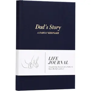 Dad Book To Fill Out, Dad's Life Story Journal, Heirloom Books for Parents, Meaningful Keepsake Gifts for Dad from Daughter and Son for Father's Day, Birthday, and Christmas