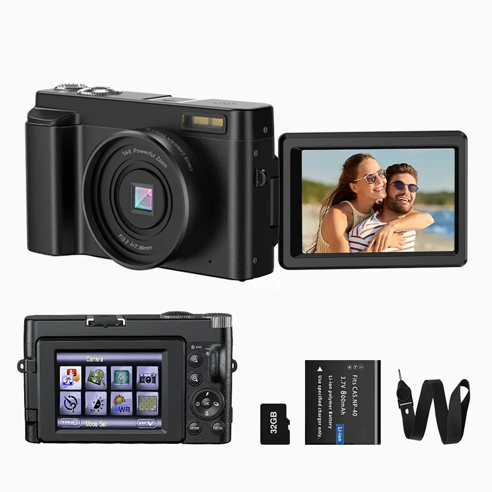 DC101 multi-functional 4K Digital Cameras , Auto Focus 48MP