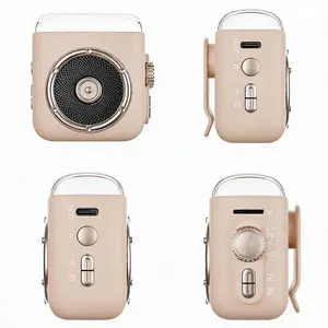 One-handed size Magnetic Clip-on Bluetooth Speaker, Compact-sized Portable Bluetooth Speaker Features Larger Speaker and Magnetic Back Clip for Easy to Carry, with Bedside Night Light for Outdoor lighting or Indoor Sleep Companion