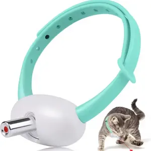 New Automatic Cat Laser Toy Electric with LED Light Intelligent LED Necklaces Pet Supplies Cat Laser Collar for Cat Accessories