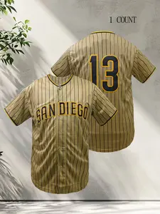 Men's Breathable Baseball Jersey Comfortable Sportswear Quick-Dry Embroidered Shirt Competition Uniform Unisex Short Sleeve Top Athletic Tops Sporty Jersey