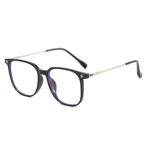 Lyrasses 2.0 Upgraded Version Black Square Glasses, TR90 Ultra Light, Anti-Blue Light Eyewear, Unisex Fashion Frames, Anti Eyestrain Glasses, Trendy Daily Accessory, Ideal Gift Idea, Perfect for Banquet, Party and Business, No-Makeup Essential