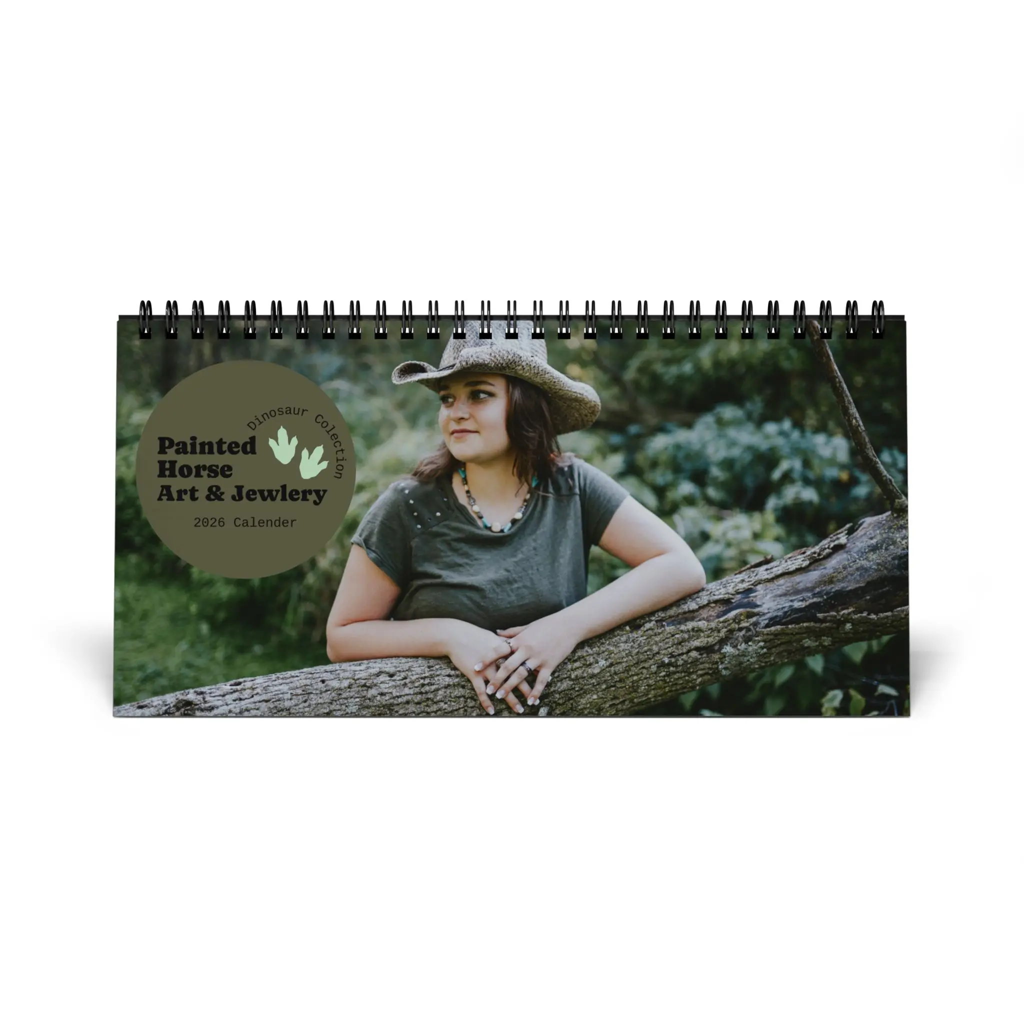P.H. Dinosaur Desktop Calendar (2026 grid)