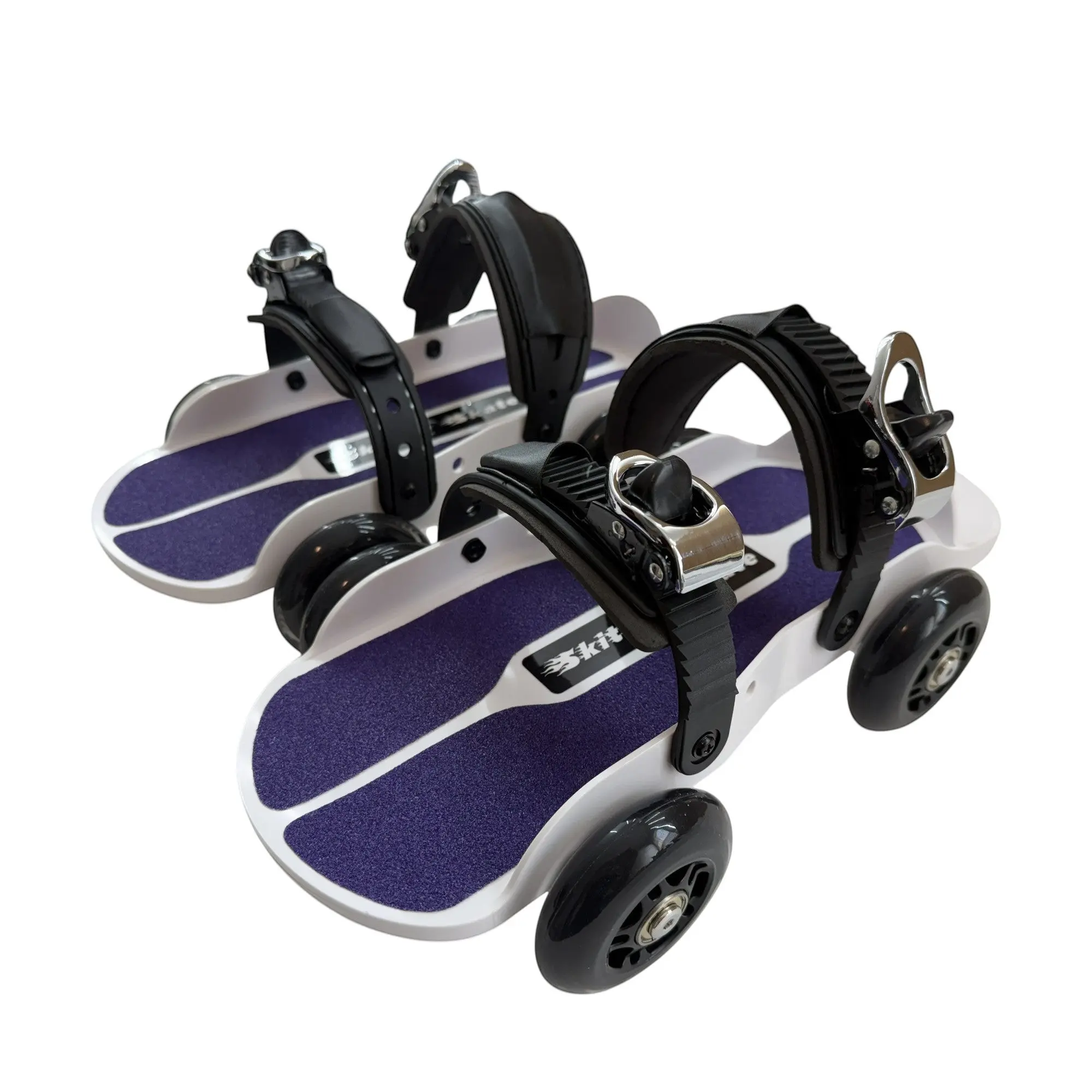Purple Strap-on Skitter Skate - Wearable Roller Skates for Shoes - Adjustable Unisex Street Skates for Indoor/Outdoor Skating