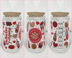 Cafecito Y Chisme - Red | 16oz Libby Glass Tumbler