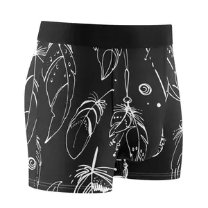 Men's Underwear Boxer Briefs Boho Indian Bird Feather Underwear