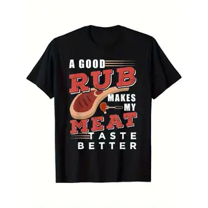 Humorous Meat Cooking T Shirt for Men Featuring a Bold Barbecue Statement and Proud Grill Master Graphic Heavyweight Loose Fit Tee for Backyard Barbecues
