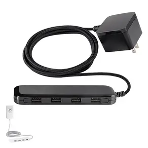 UltraPro™ USB Power Strip, 4-USB-A, 4.8A, Black