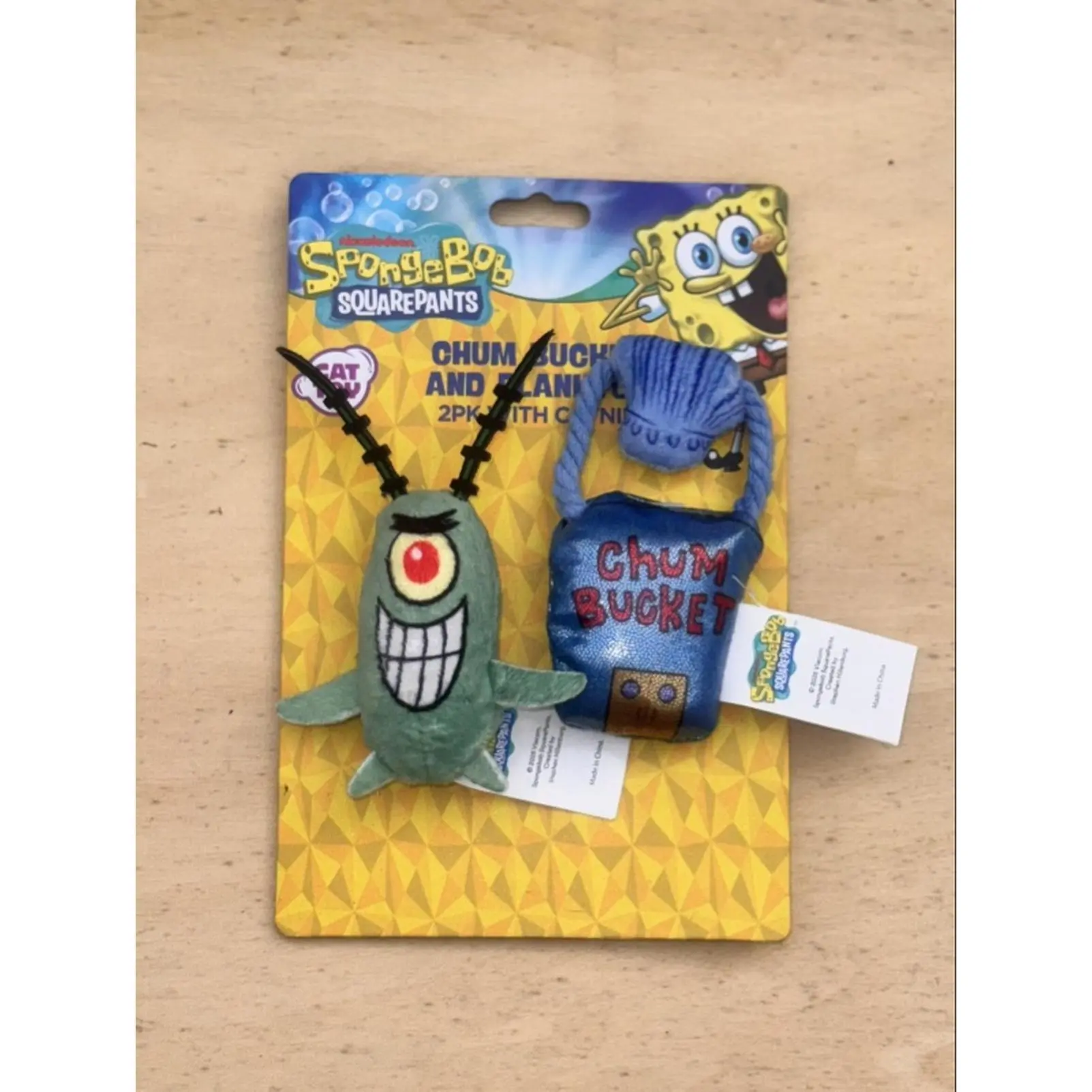 SpongeBob SquarePants Chum Bucket and Plankton 2-Pack with Chum Bucket Accessory for Kids