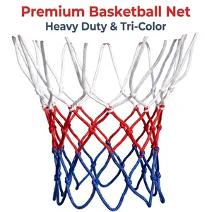 Two-Pack Thickened Basketball Hoop Net, Durable Outdoor Sports Equipment, Ideal for Backyard Games, High-Quality Mesh Material