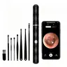 [FONENYCA] Ear Cleaner with HD Visual LED Light Camera, Silicone 6 Ear Spoons for Gentle Daily Cleansing, iOS/Android Compatible Black Personal Care Gadget, Thanksgiving Practical Gift