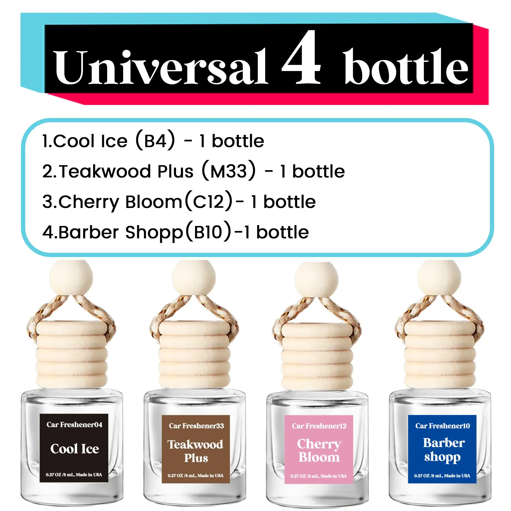 Universal:B4,M33,C12,B10(4 bottles)