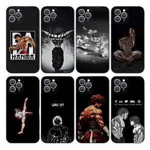 Anime Baki H-Hanma Phone Cases For iPhone 17 16 15 14 13 12 11 Promax Pro Air Plus Soft Silicone Black Cover Gift For Christmas Halloween Birthday