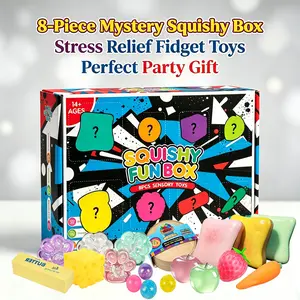 8‑Piece Set Poke Box Malt Sugar Stress Relief Fidget Toys, Sensory Bundle, Creative Slow‑Return Squishy, Party Gift, 8 Different Styles, Surprise Unboxing, Random Styles