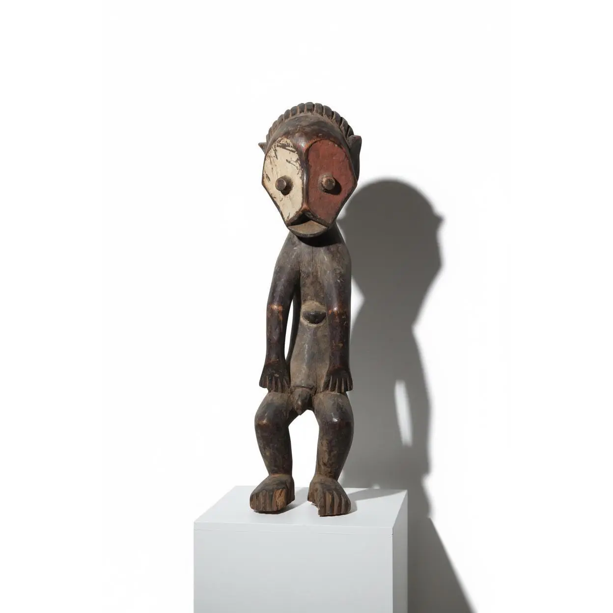 Motoko Statue – African Tribal Figure, Handcarved Wooden Art Decor