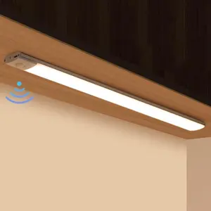 USB Rechargeable Magnetic Night Light, Wireless Motion Sensor LED Light Strip, 3 Color Adjustable LED Light for Corridors, Kitchen Cabinets, Stairs, Hallways
