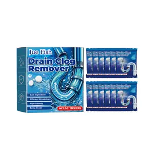 Drainage blockage remover - Highly effective pipe cleaner for kitchen sinks, bathrooms, shower rooms, bathtubs. Powder form. Removes hair and grease. Safe for use in pipes.