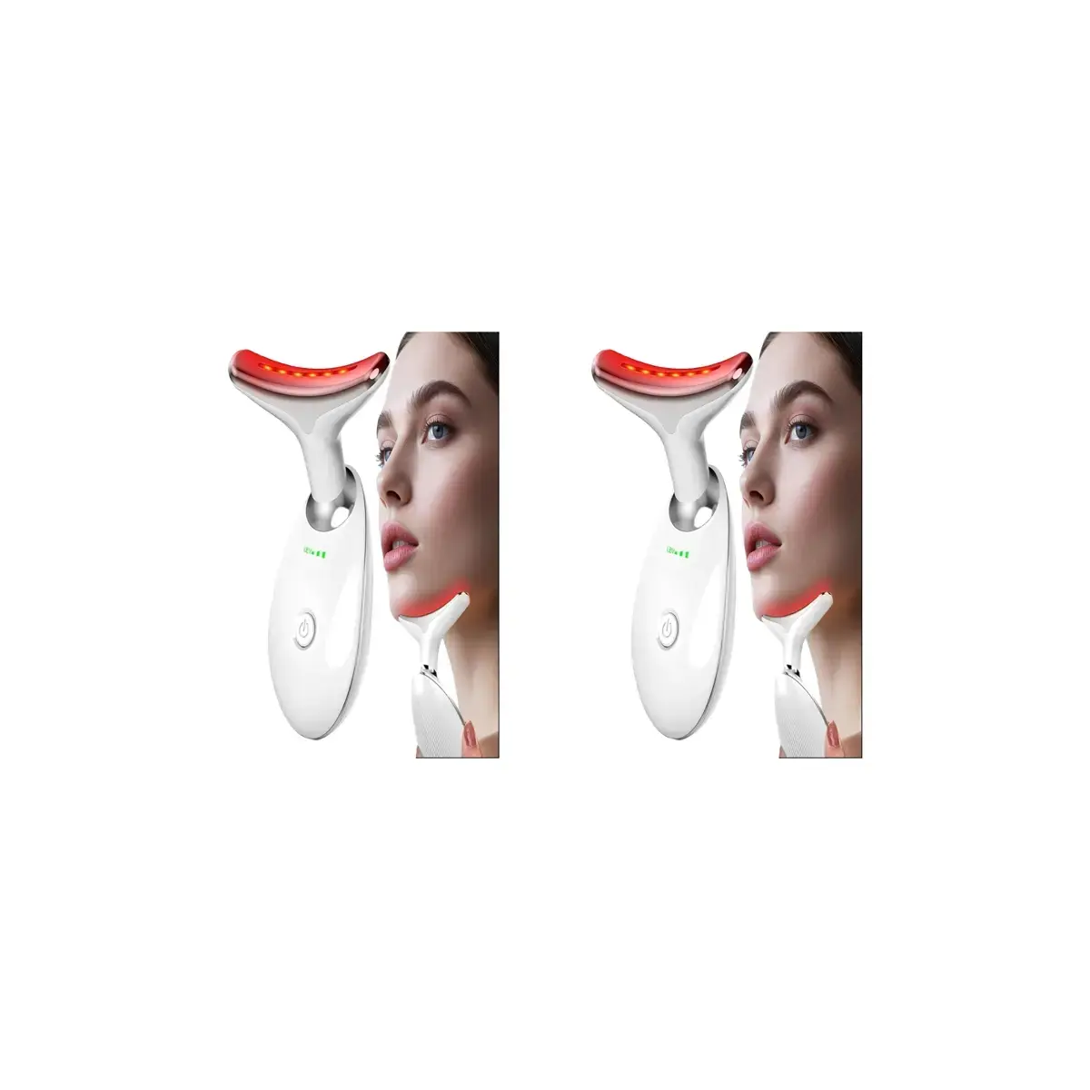 Summer Multifunctional Comfort Facial Massager, 2 Counts Neck Face Massager, Heating Facial Beauty Device, Ideal Gift for Personal Care