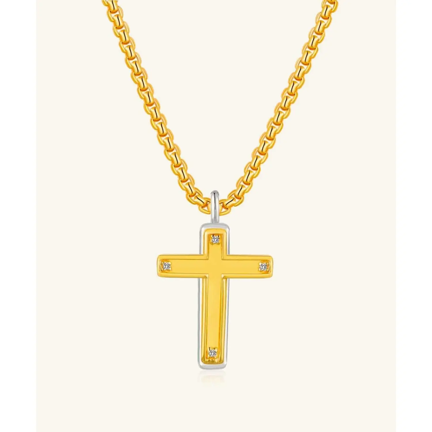 24K Gold Cross Necklace