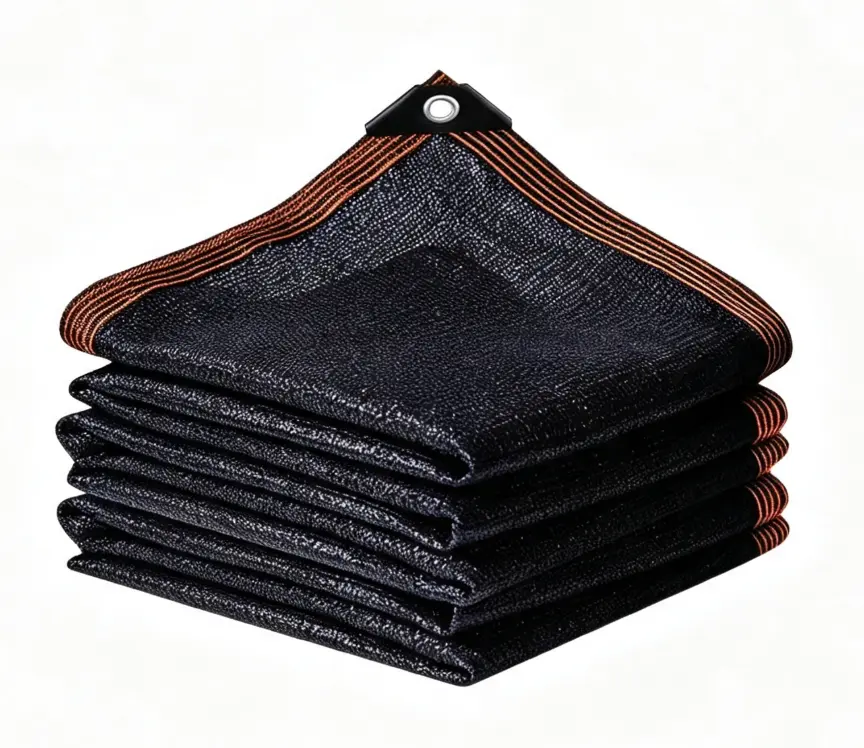 Black Heavy Duty UV-Resistant Shade Net, Waterproof Sun Shade Cloth Tarp with Reinforced Edges & Metal Grommets, Heat Reduction & Dustproof Protection, Multi-Purpose Outdoor Cover for Patio, Garden, Canopy, Farm, Pool, Greenhouse, Pet Kennel & Carport