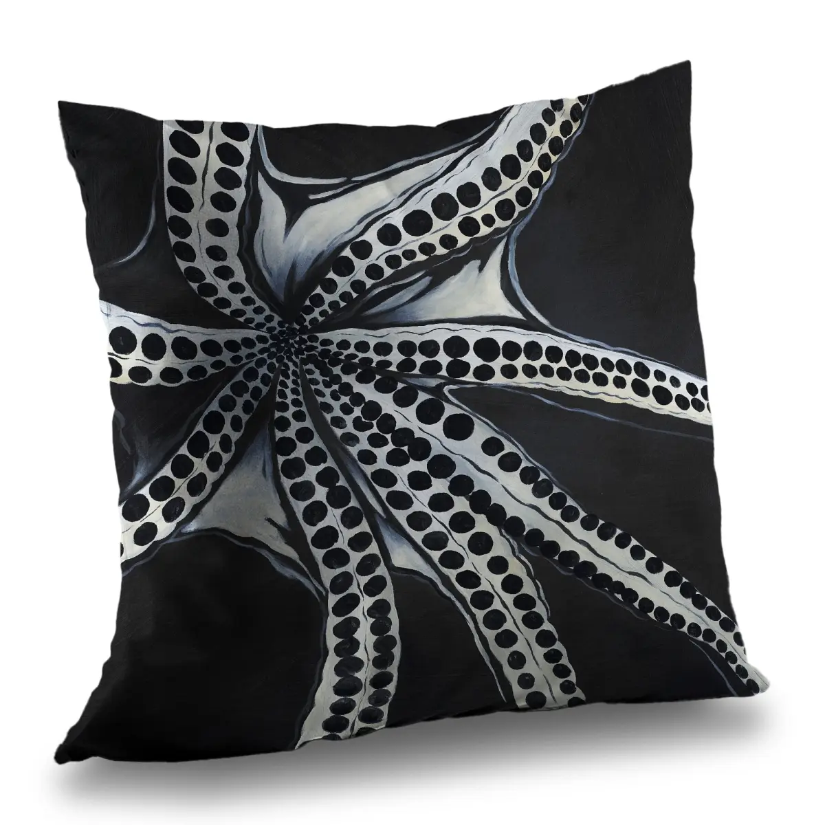 Begin Home Decor C1PT1414XCZ2RF 14 x 14 in. Large Octopus Tentacle Bathroom Throw Pillow - Home Decor Insert