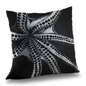 Begin Home Decor C1PT1414XCZ2RF 14 x 14 in. Large Octopus Tentacle Bathroom Throw Pillow - Home Decor Insert