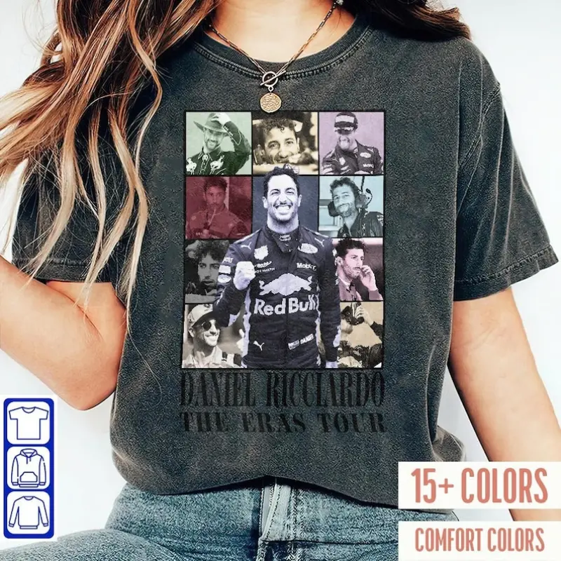 Daniel Ricciardo The Eras Tour Shirt - Vintage F1 Driver Unisex T-Shirt, Perfect Gift for Men and Women | Shop Now!