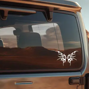 Gothic Butterfly Tramp Stamp Car Decal, Spooky Car Decal, Y2k, Alternative Car Decal – FASTSHIPPING