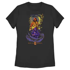 Womens Mortal Kombat II Scorpion and Noob Saibot Enemies T Shirt