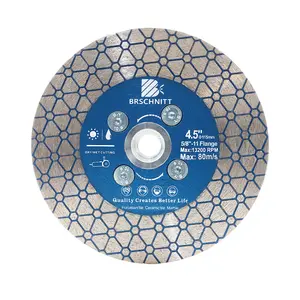 Diamond Saw Blade Tile Cutting Disc - BRSCHNITT 5 Inch for Cutting Granite Porcelain Ceramic Marble Artificial Stoneware Edge Grinding for 7/8”- 5/8” Arbor Angle grinde