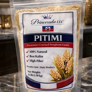 Princessda LLC Pitimi Ayiti Premium Cracked Sorghum Grain 100% Natural Bon Kalite High Fiber 3.5 lb 1.58 kg