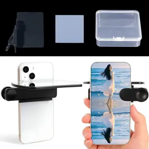 1set Sky Mirror Phone Reflection Clip, Travel Photography Tool, Adjustable Selfie Lens, Outdoor Mobile Phone Shooting Accessory