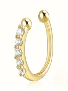 1PC artificial non-perforated nose ring, anti-allergy, sexy Bohemian style, no perforated nose ring, fashionable hip-hop accessory, Body Jewelry