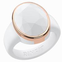 White with Metal Rose Gold