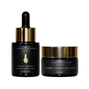 Intoxicated Cosmetics Glow Roll | Snail Serum & Power Correct Peel Pads