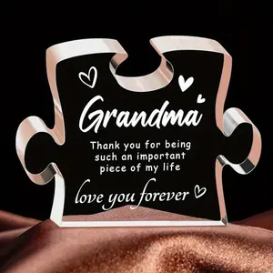Gifts for Grandma  Acrylic Block, Grandma Christmas Birthday Gifts, Mothers Day Thanksgiving Gifts for Grandma from Granddaughter Grandson, Best Grandma Gifts Ideas