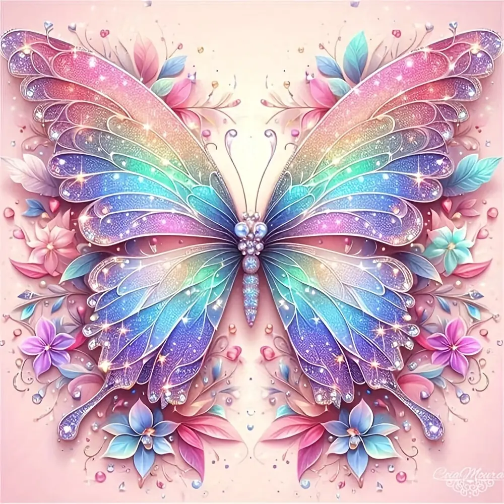 1pc Diamond Art Painting Kit,Beautiful Butterfly Full Diamond Dot Painting DIY 5D Diamond Pattern Design Full Diamond Art And Craft Diy Craft Supplies for Home Wall Decor Gift
