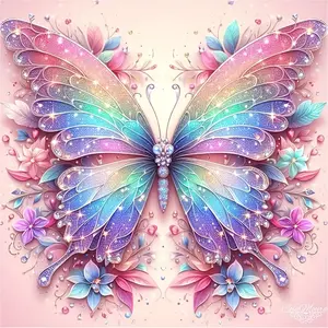 1pc Diamond Art Painting Kit,Beautiful Butterfly Full Diamond Dot Painting DIY 5D Full Diamond Art And Craft for Home Wall Decor Gift
