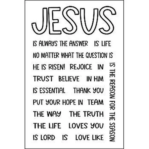 Crafts & Sewing The Stamps of Life Jesus Phrase Strips Clear Stamp Set