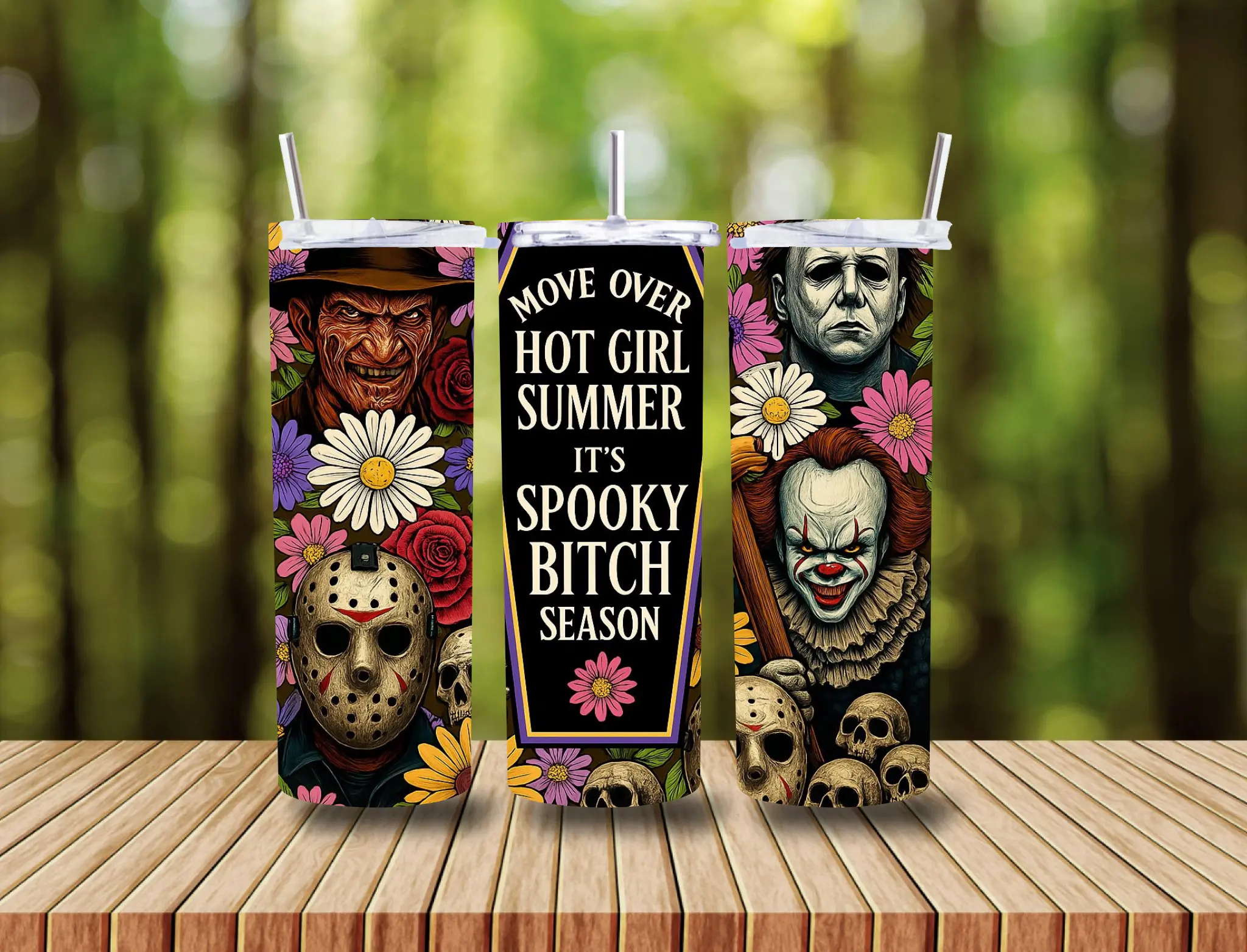 Move Over Hot Girl Summer 20oz stainless steel tumbler water bottle double insulated